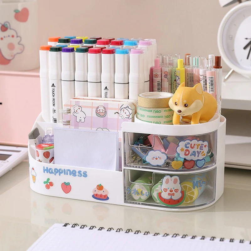 Multiple Compartments Cosmetic and Stationery Storage Box - Image 16