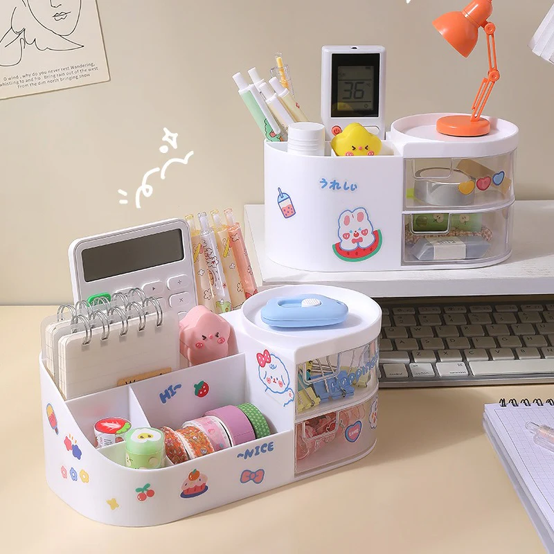 Multiple Compartments Cosmetic and Stationery Storage Box - Image 18