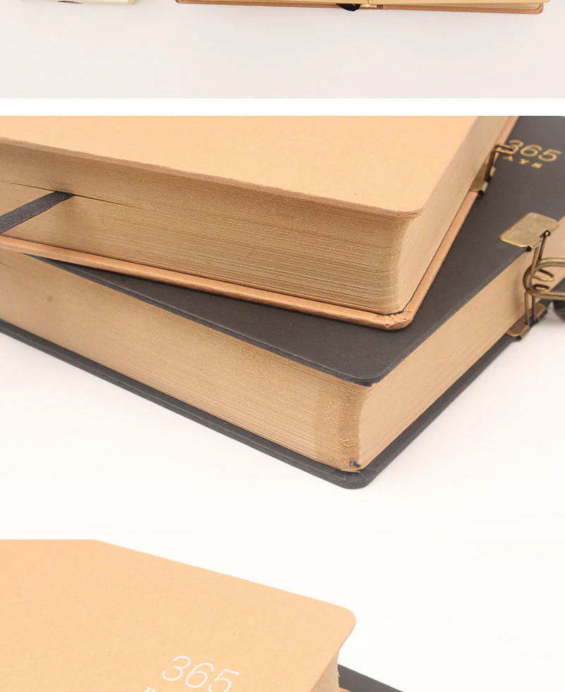 Retro 365 Plain Paged New Year Planner Journal With Lock - Image 9