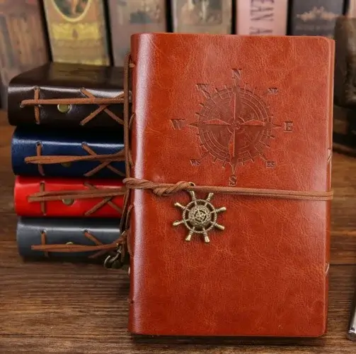 Retro Pirate Strap Leather Embossed Cover Journal - Image 10