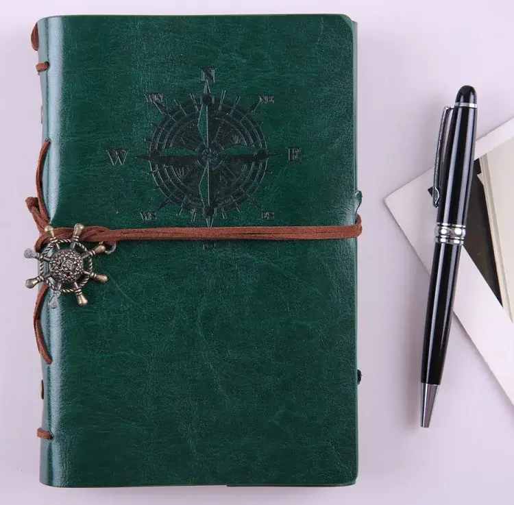 Retro Pirate Strap Leather Embossed Cover Journal - Image 11