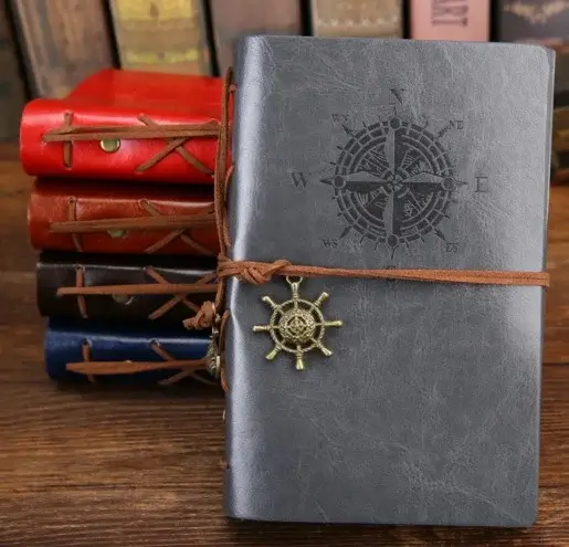 Retro Pirate Strap Leather Embossed Cover Journal - Image 5