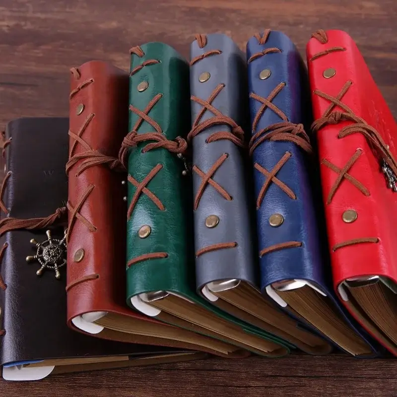 Retro Pirate Strap Leather Embossed Cover Journal - Image 7