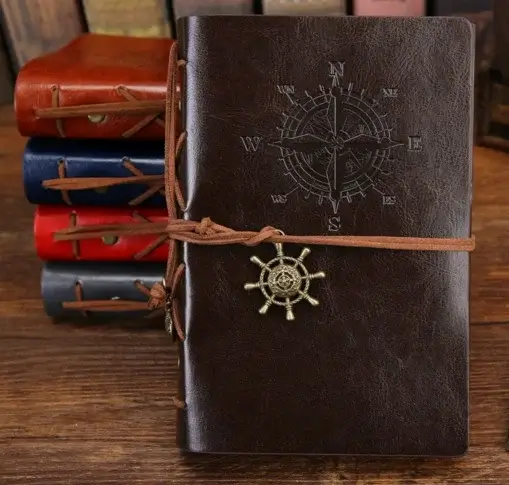 Retro Pirate Strap Leather Embossed Cover Journal - Image 8