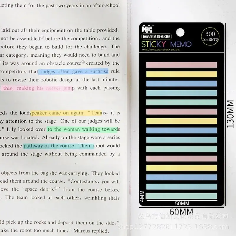 Ultra-fine Fluorescent Transparent post-it Notes - Image 5