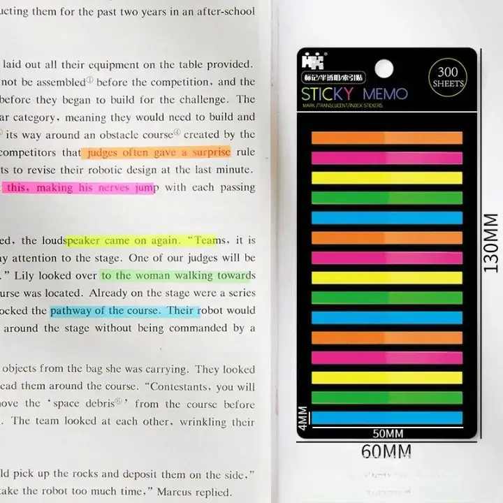 Ultra-fine Fluorescent Transparent post-it Notes - Image 6