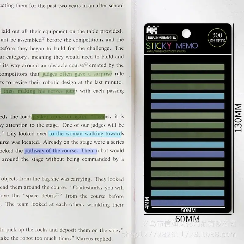 Ultra-fine Fluorescent Transparent post-it Notes - Image 7