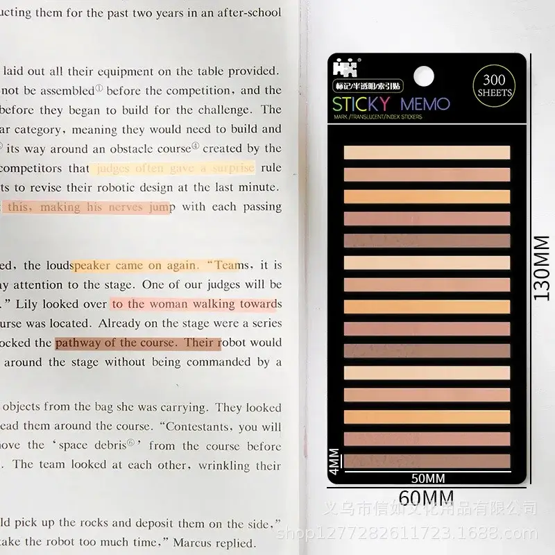 Ultra-fine Fluorescent Transparent post-it Notes - Image 8