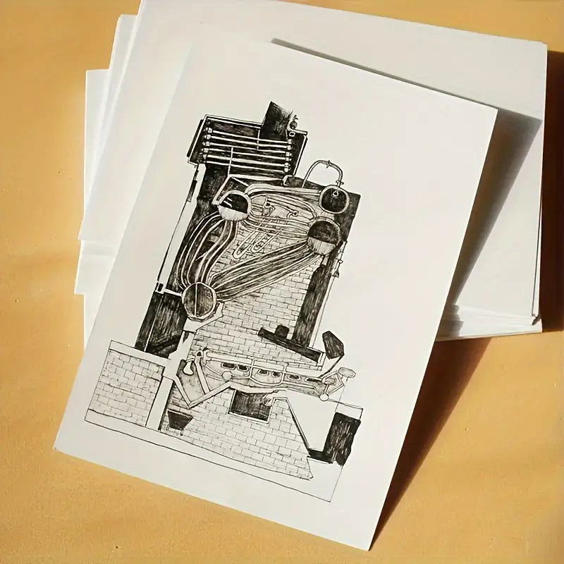 50 Pcs Vintage Blank Kraft Card Sheets - Image 4