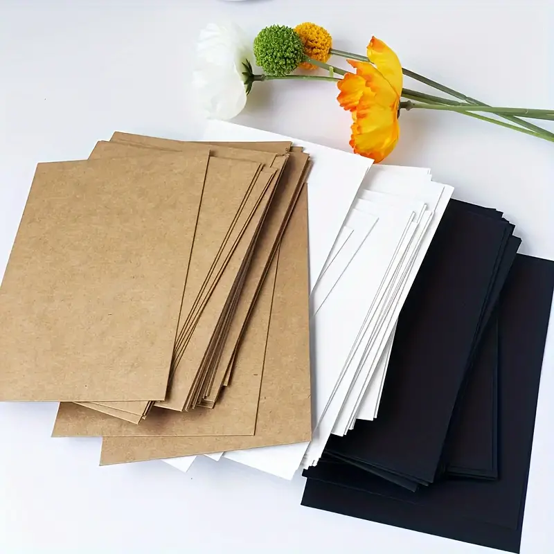 50 Pcs Vintage Blank Kraft Card Sheets - Image 8
